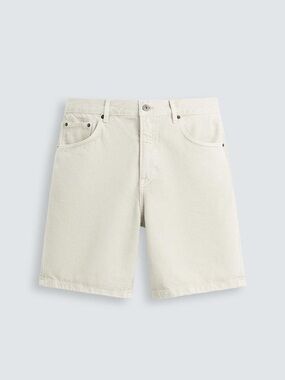 Zara Women's Cream Denim Jean Shorts